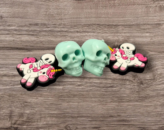 Skull and skeleton riding unicorns Stoppers